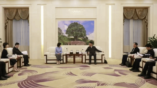 徐贤会见苏商建设集团有限公司考察团一行